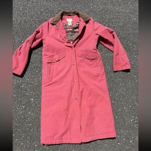 Vintage L.L. Bean Aztec lined long barn chore coat